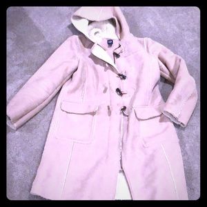 Knee length Sherpa style winter jacket